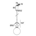 Delta Light Toupe E27 Adm1F suspension lamp