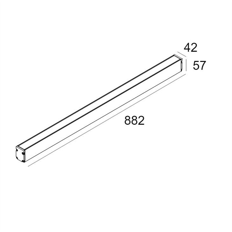 Delta Light Logic Linear On 880 Wall Grazer DIM5 Wandlampe / Bodenlampe