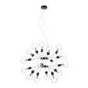 Lumina Matrix Doppia suspension lamp with 16 individual lights, dimmable and compatible with E27 bulbs.