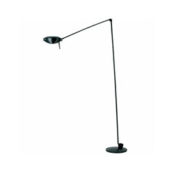 Lumina Elle LED floor lamp with adjustable design and dimmable switch.