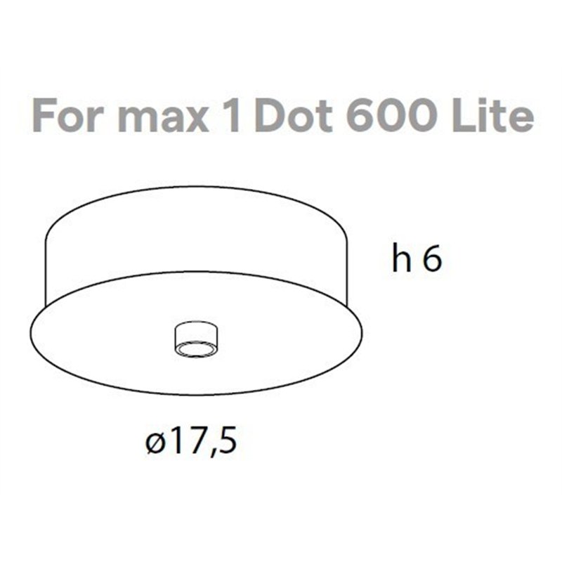 Lumina Dot Lite Rose Deckenrosette für eine elegante Verbindung eines Dot 600 Lite.