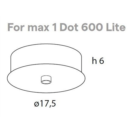Lumina Dot Lite Rose ceiling rose for elegant connection of one Dot 600 Lite.