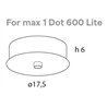 Lumina Dot Lite Rose Deckenrosette für eine elegante Verbindung eines Dot 600 Lite.
