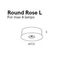 Lumina Round Rose L ceiling rose for elegant mounting of up to four lamps, compatible with Limbus and Tia 200.