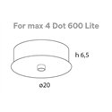 Lumina Dot Lite Rose ceiling rose for elegant mounting of up to four Dot 600 Lite lamps.