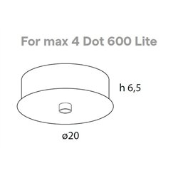 Lumina Dot Lite Rose ceiling rose for elegant mounting of up to four Dot 600 Lite lamps.