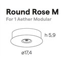 Lumina Aether Round Rose (x1) – ceiling rose for one lamp, Ø17.5 cm, height 5 cm.