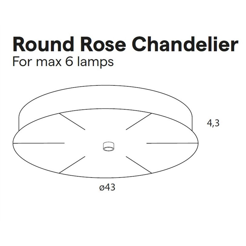 Lumina Round Rose Chandelier (Max. x6)