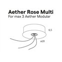 Lumina Aether Rose Multi – Premium finishing accessory for up to 3 pendants