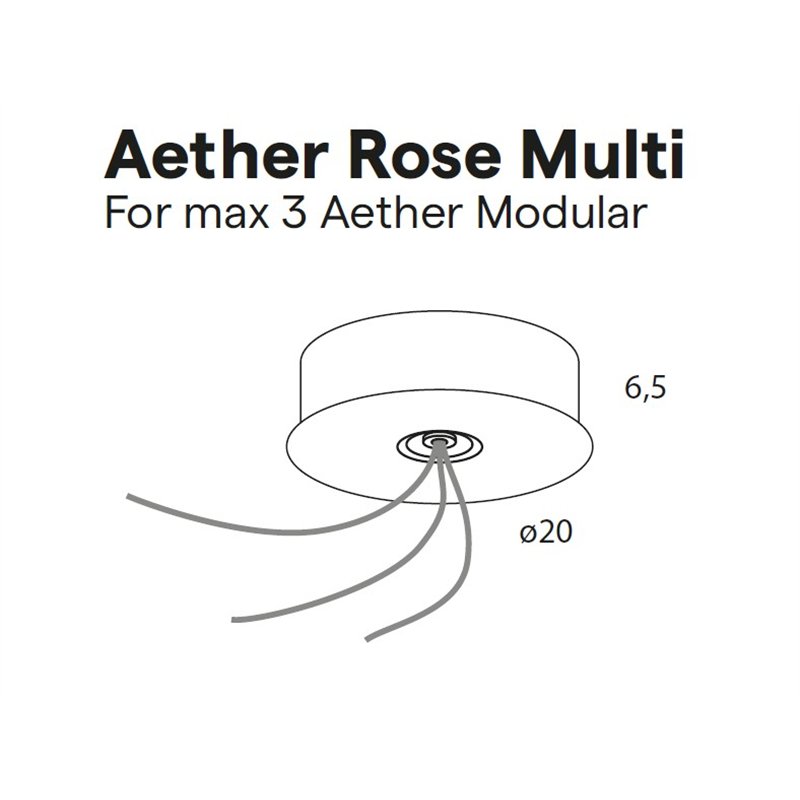 Lumina Aether Rose Multi – Hochwertiges Abschlusszubehör für bis zu 3 Pendelleuchten