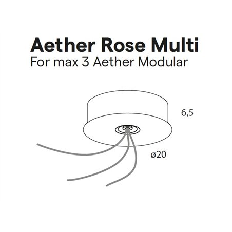 Lumina Aether Rose Multi – Premium finishing accessory for up to 3 pendants