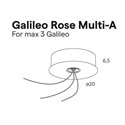 Lumina Galileo Rose Multi‑A – Premium ceiling canopy for up to 3 Galileo pendants