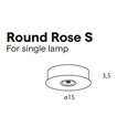 Lumina Round Rose S – Elegant ceiling canopy for a single pendant, compatible with Limbus & Tia 200