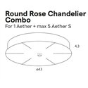 Lumina Round Rose Chandelier Aether Combo