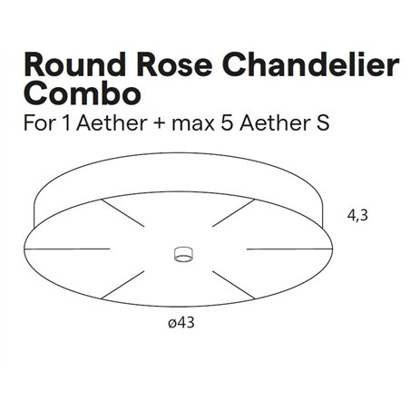 Lumina Round Rose Chandelier Aether Combo