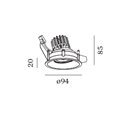 Wever & Ducré Deep Adjust 1.0 LED wire springs Recessed spot