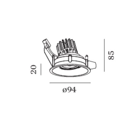 Wever & Ducré Deep Adjust 1.0 LED wire springs Recessed spot