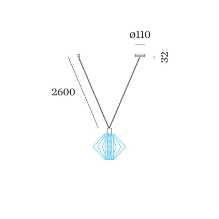 Wever & Ducré Wiro Decenter 1.0 Suspension Set | E27 | 2.6M | For 1 Shade