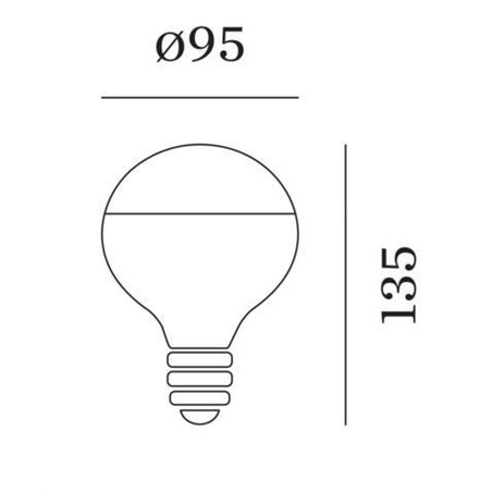 Wever & Ducré G95 LED Lamp 2200K | E27 371lm