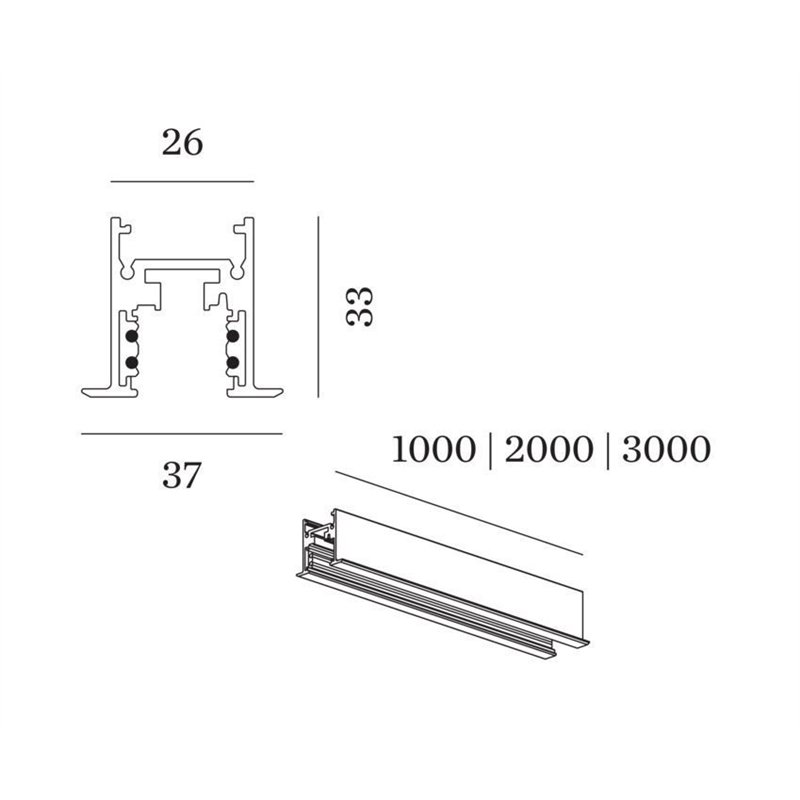 Wever & Ducré Track Profile 2M Strex System | Recessed