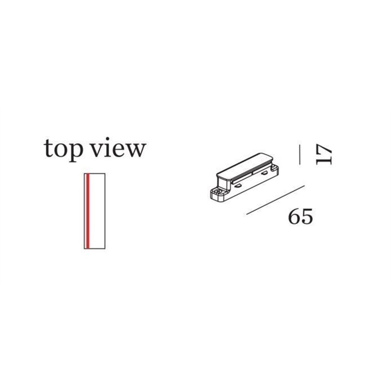 Wever & Ducré Straight Connector 1-Phase Track | Straight