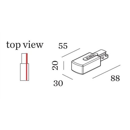 Wever & Ducré End Feed | Right 1-Phase Track