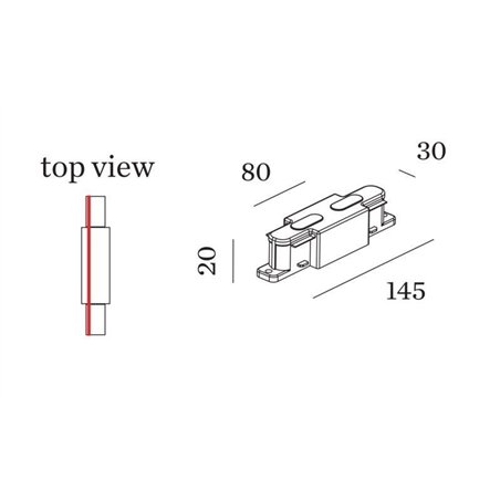 Wever & Ducré Middle Feed 1-Phase Track | Straight