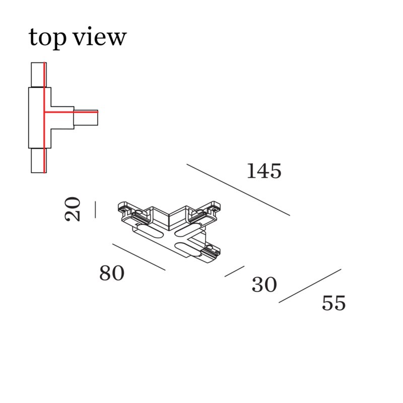 Wever & Ducré T-Connector 1.0 1-Phase Track
