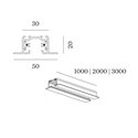 Wever & Ducré Track Profile 1M 1-Phase Track | Recessed