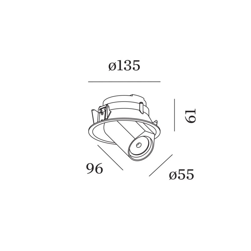 Wever & Ducré Bliek Round 1.0 LED blade springs Einbaustrahler