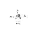 Wever & Ducré Deep Bijou IP65 1.0 wired springs Recessed spot