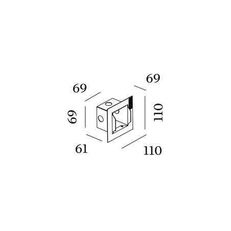 Wever & Ducré Oris / Reto 0.8 Recessed Housing Incl. Plasterkit