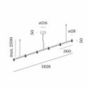 Wever & Ducré Trace Chandelier 2.0 Suspension lamp