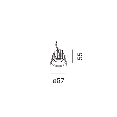 Wever & Ducré Deep Bijou IP65 1.0 blade springs Recessed spot