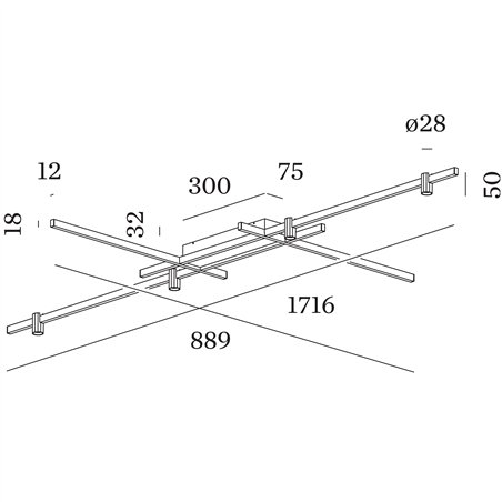 Wever & Ducré Trace Grid 2.0 Ceiling lamp
