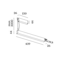 Wever & Ducré In Line Driver 100W Strex System | Suspended