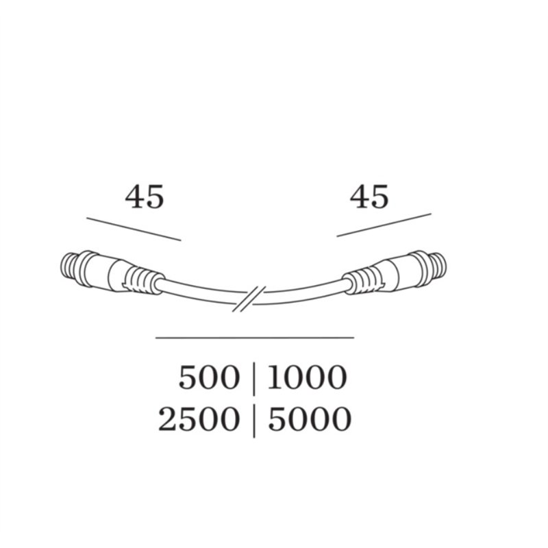 Wever & Ducré 24V Plug & Play System Extension Cable 2.5M