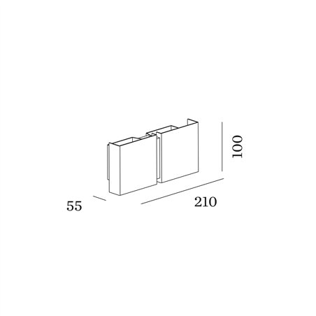 Wever & Ducré CG SQUARE 2P SMALL Wall lamp
