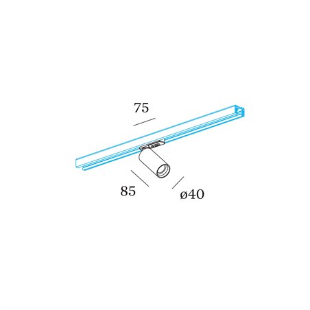 Wever & Ducré PILLO on track 1.0 Track lighting fixture