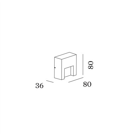 Wever & Ducré RETO WALL SURFACE OUTDOOR 0.8 Wall lamp