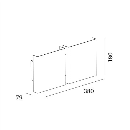 Wever & Ducré CG SQUARE 2G BIG Wall lamp