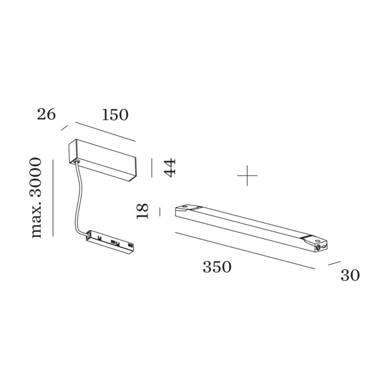 Wever & Ducré Strex Susp Remote Driver D4 150W