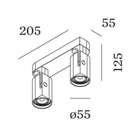 Wever & Ducré Sqube On Base 2.0 PAR16 Ceiling lamp