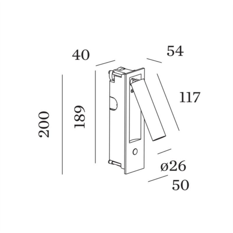 Wever & Ducré MATCH snooze semi-recessed 1.1 Wandlampe