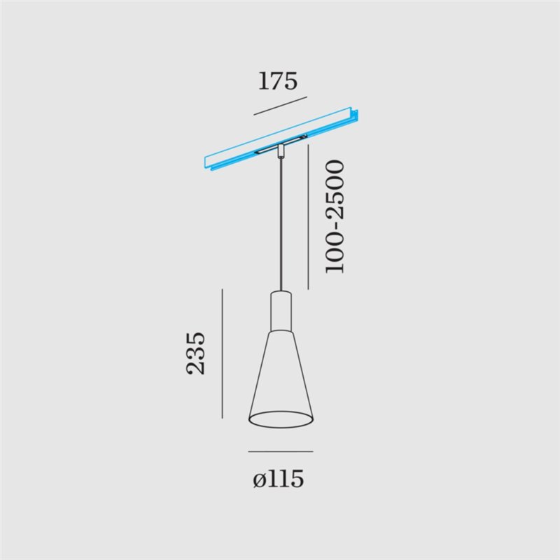 Wever & Ducré ODREY on STREX 1.5 LED Schienenbeleuchtung