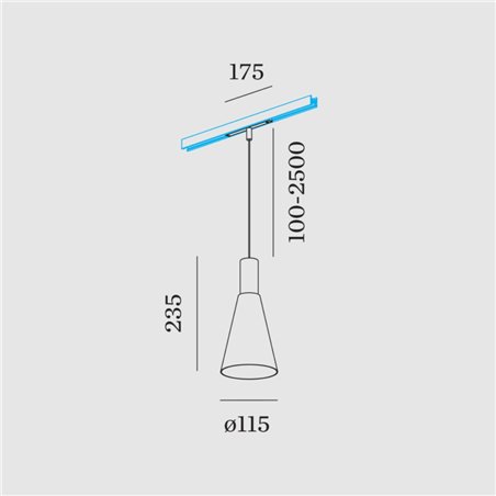 Wever & Ducré ODREY on STREX 1.5 LED Track lighting fixture