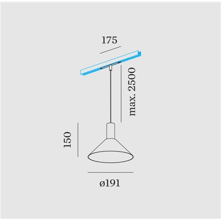Wever & Ducré ODREY on STREX 1.6 LED Track lighting fixture