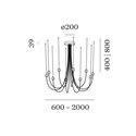 Wever & Ducré OPLIA CHANDELIER 1.0 Suspension lamp