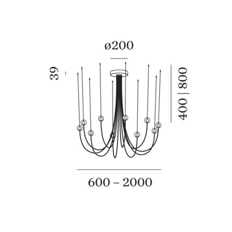 Wever & Ducré OPLIA CHANDELIER 1.0 Suspension lamp