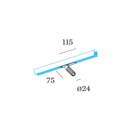 Wever & Ducré TRACE mini on STREX 1.0 Track lighting fixture